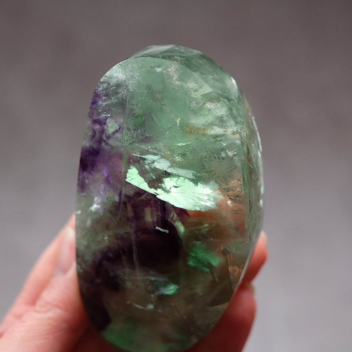 Rainbow Fluorite Crystal | Giant Fluorite Palm Stone