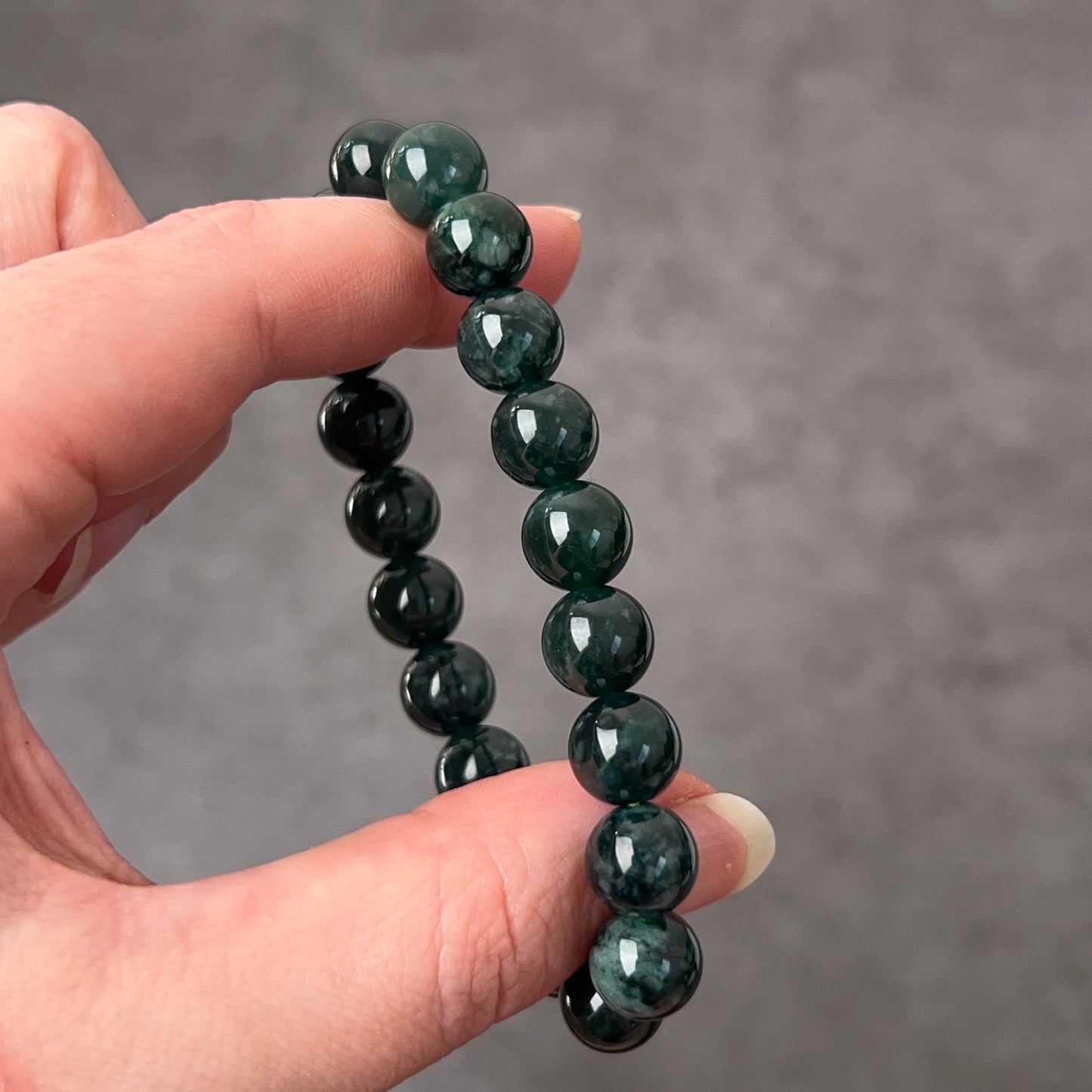 Guatemalan Blue Jadeite Bracelet | Jade Crystal Stretch Bracelet