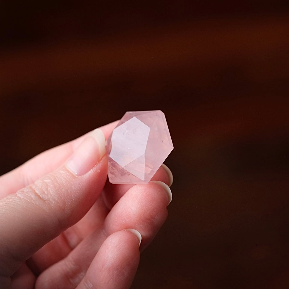Rose Quartz Hexagon | Crystal Jewel | Star of David