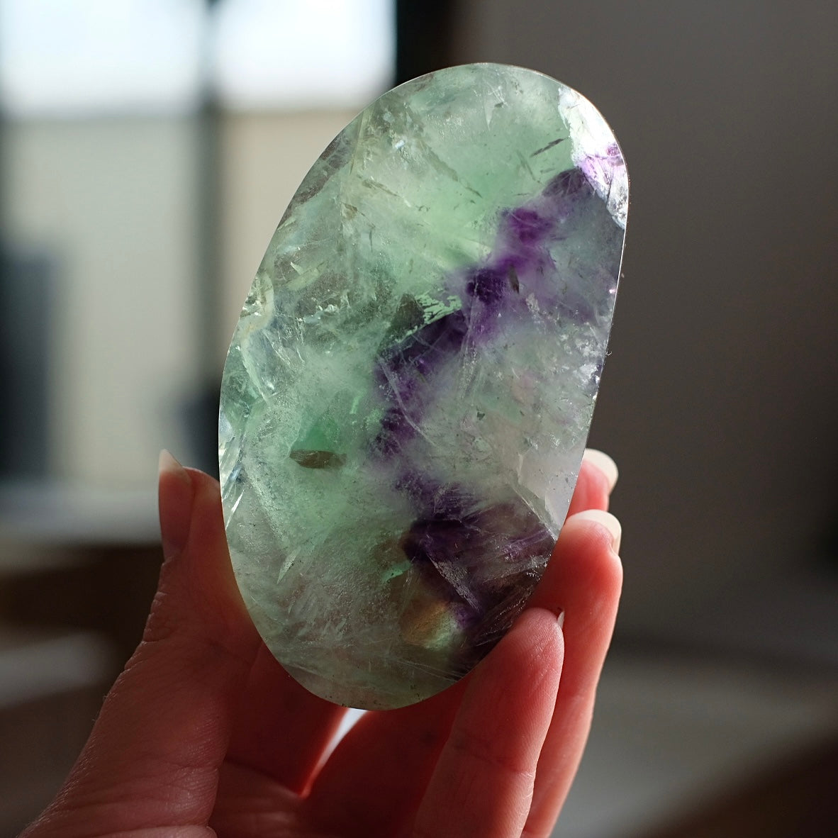 Rainbow Fluorite Crystal | Giant Fluorite Palm Stone