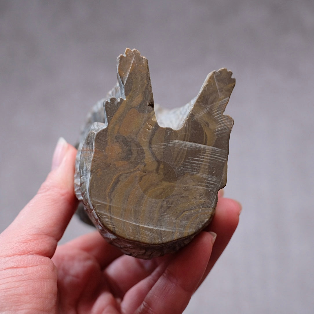 Jasper German Shepherd Dog Carving | Crystal Dog Statue