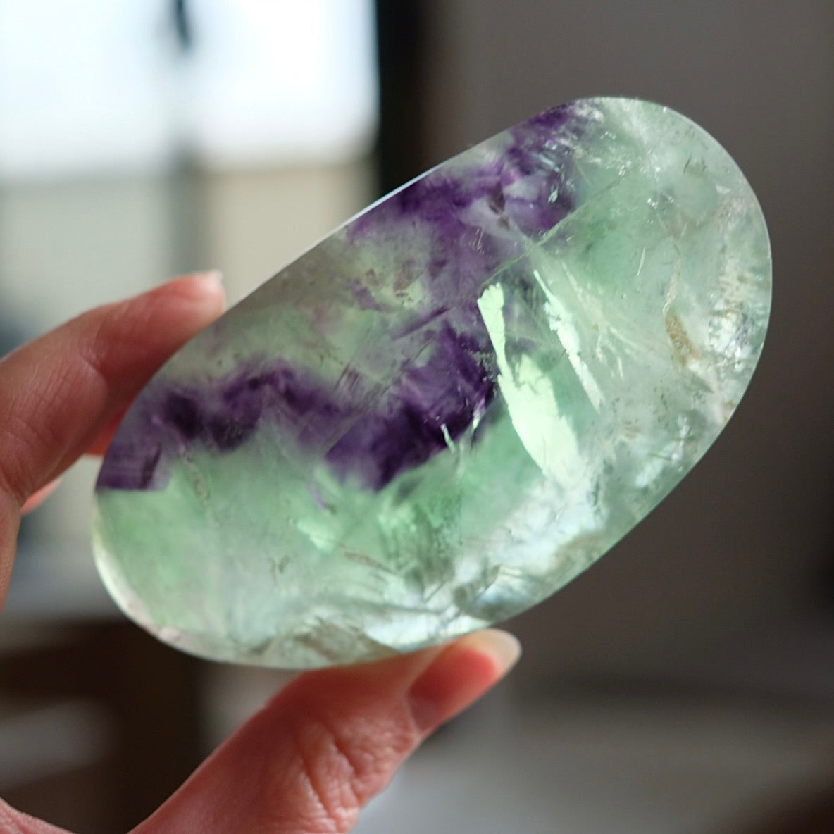 Rainbow Fluorite Crystal | Giant Fluorite Palm Stone