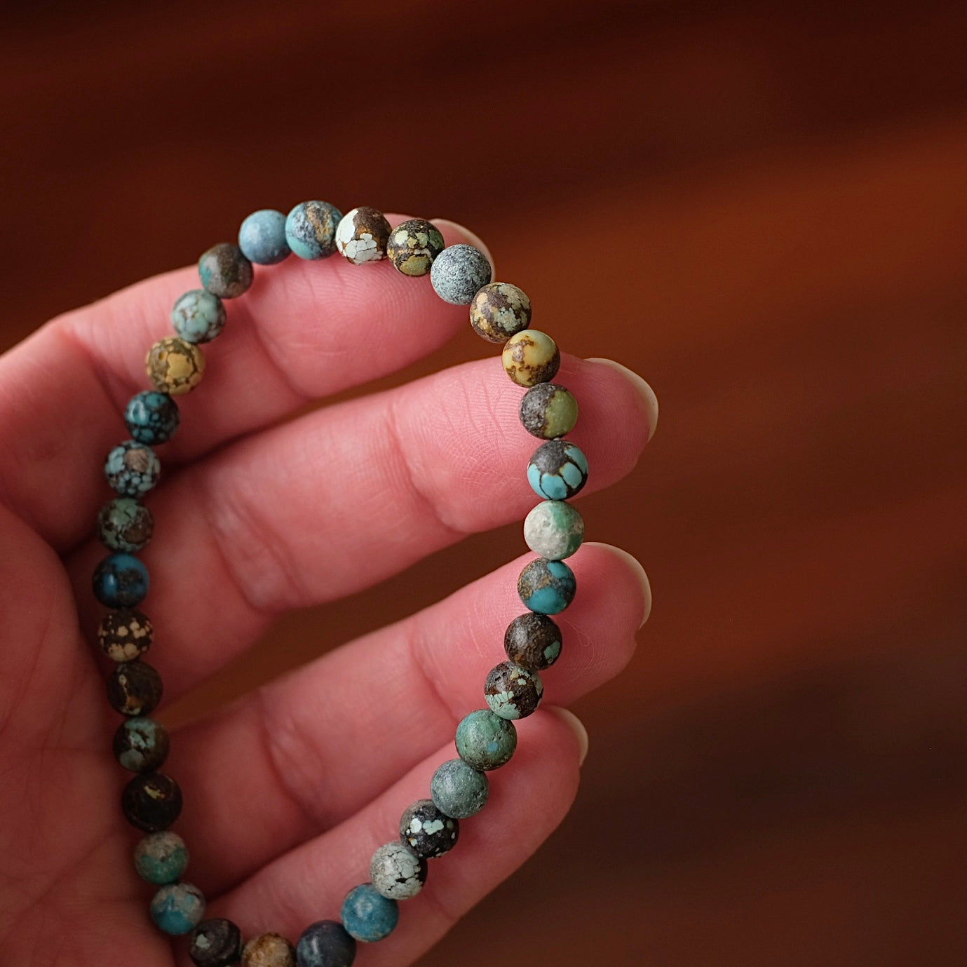 Turquoise Bracelet | Blue Turquoise Crystal Stretch Bracelet