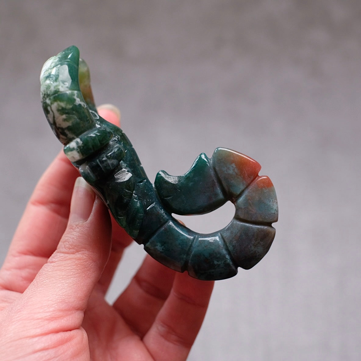 Bloodstone Scorpion Carving | Jasper Crystal Carving