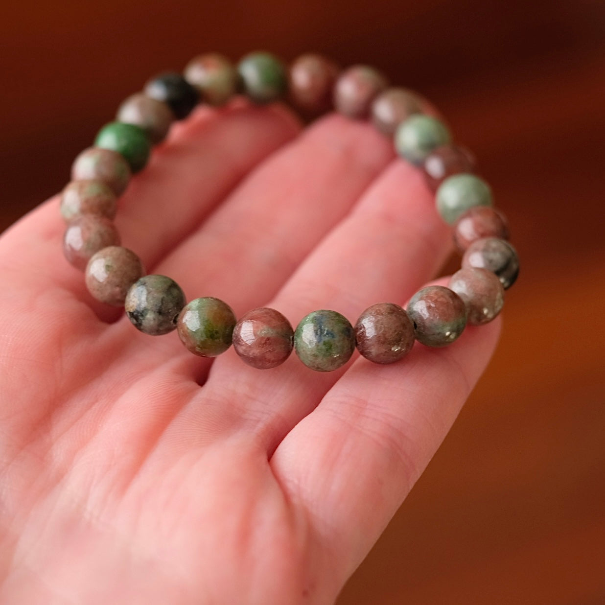 Eclogite Bracelet | Eclogite Garnet Crystal Bracelet