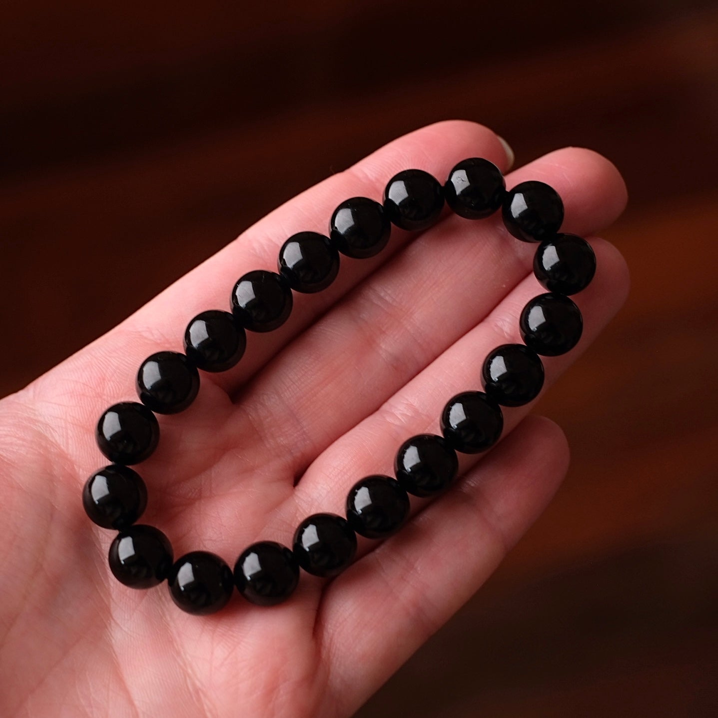 Black Tourmaline Bracelet | Schorl Crystal Bracelet