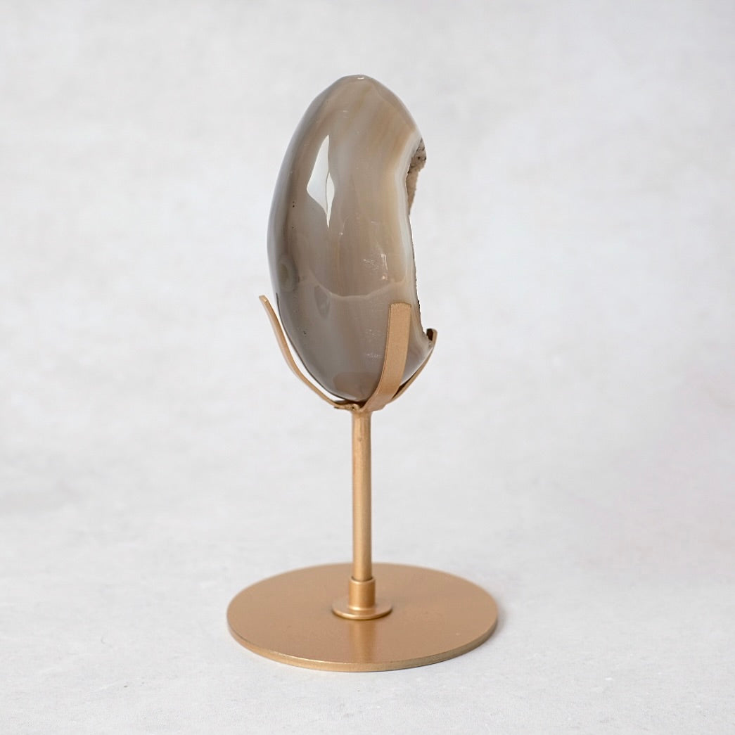 Druzy Agate Egg + Display Stand | Agate Crystal Display