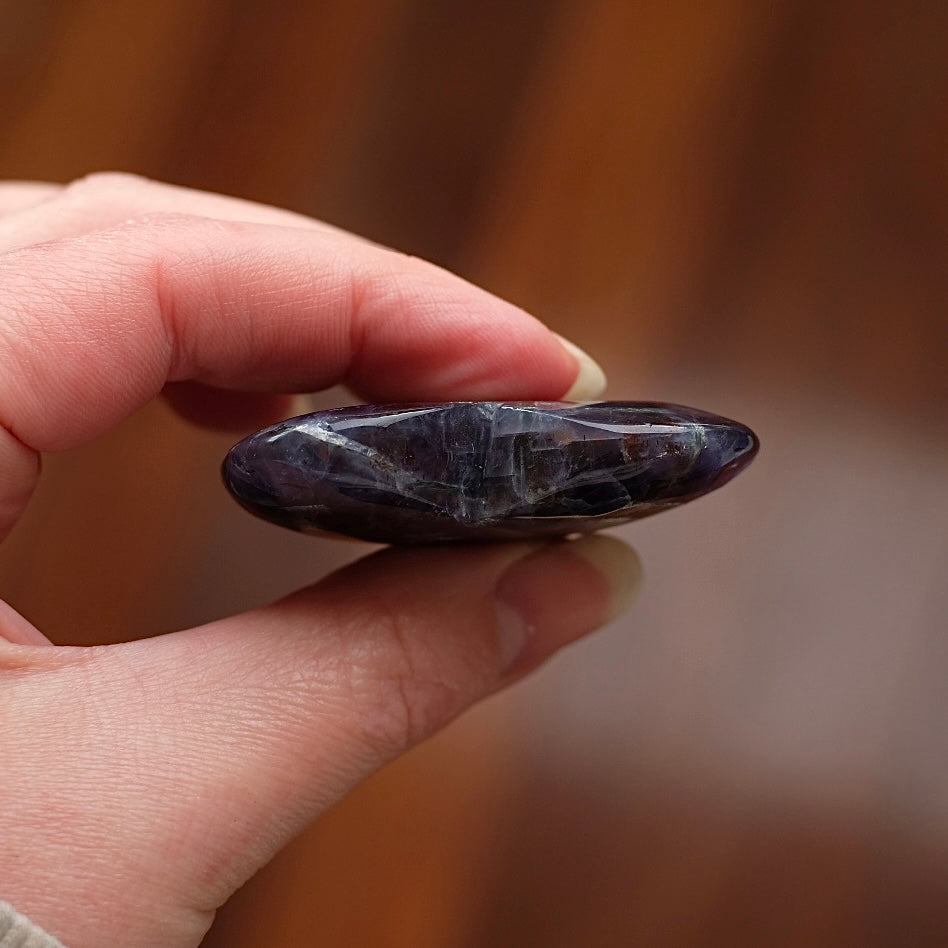 Iolite w. Sunstone Heart | Gem Iolite Crystal Heart