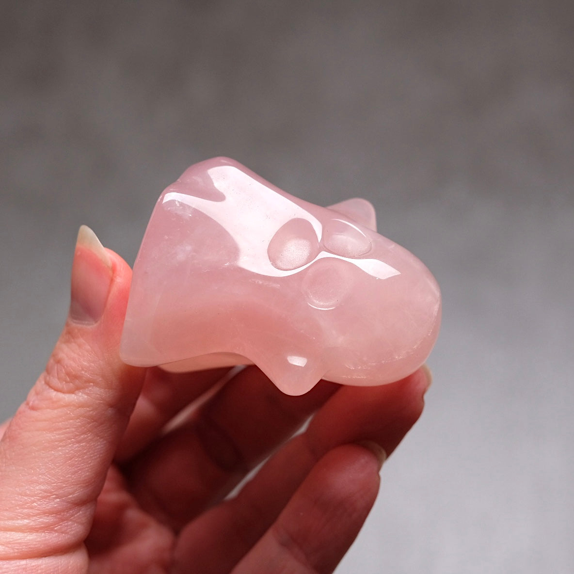 Rose Quartz Ghost | Cute Halloween Crystal Carving
