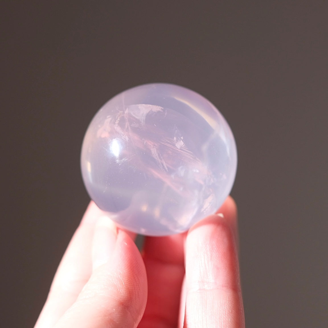 Girasol Rose Quartz Sphere | Mozambique Rose Quartz Crystal Sphere