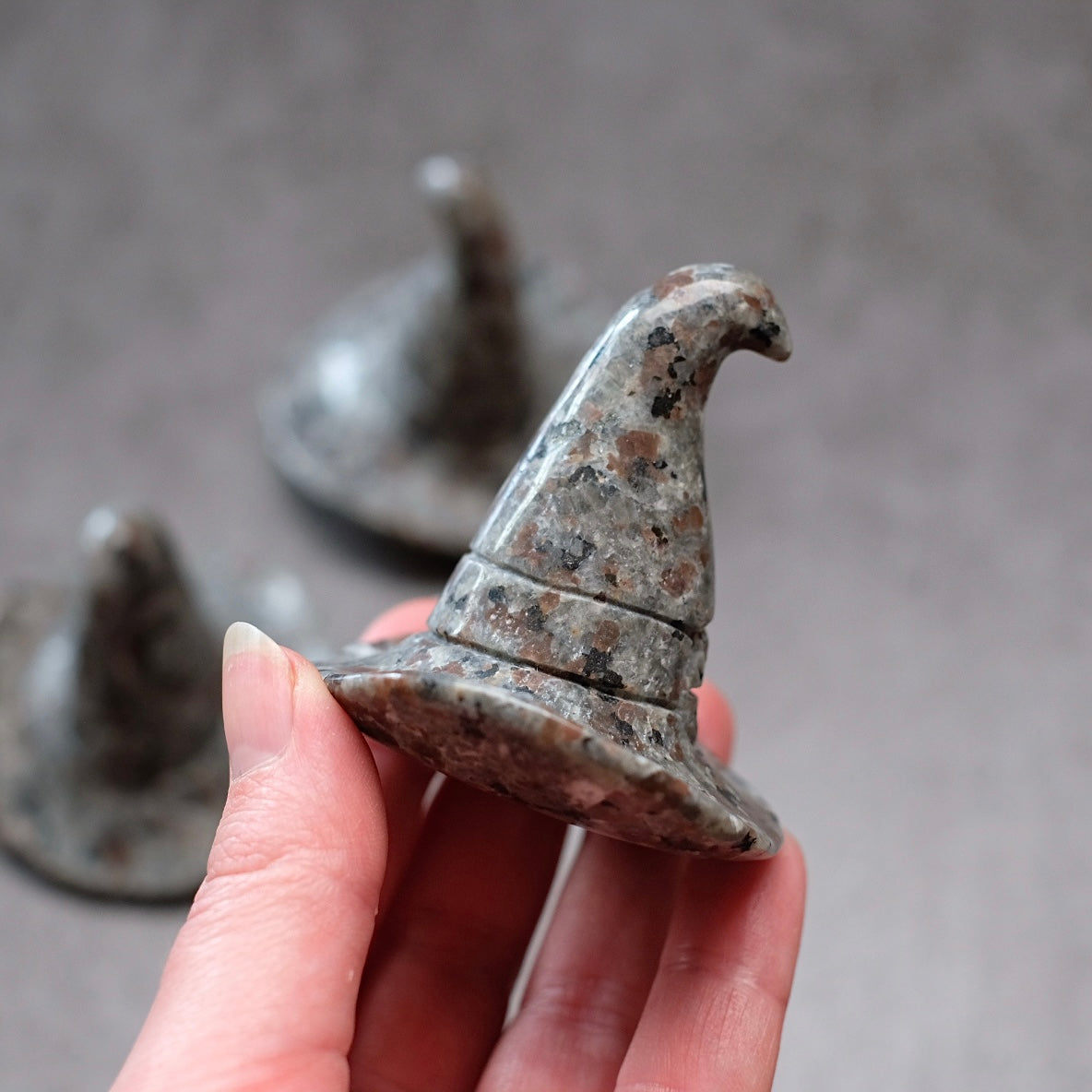 Yooperlite Witch Hat Crystal Carving | Halloween Crystal
