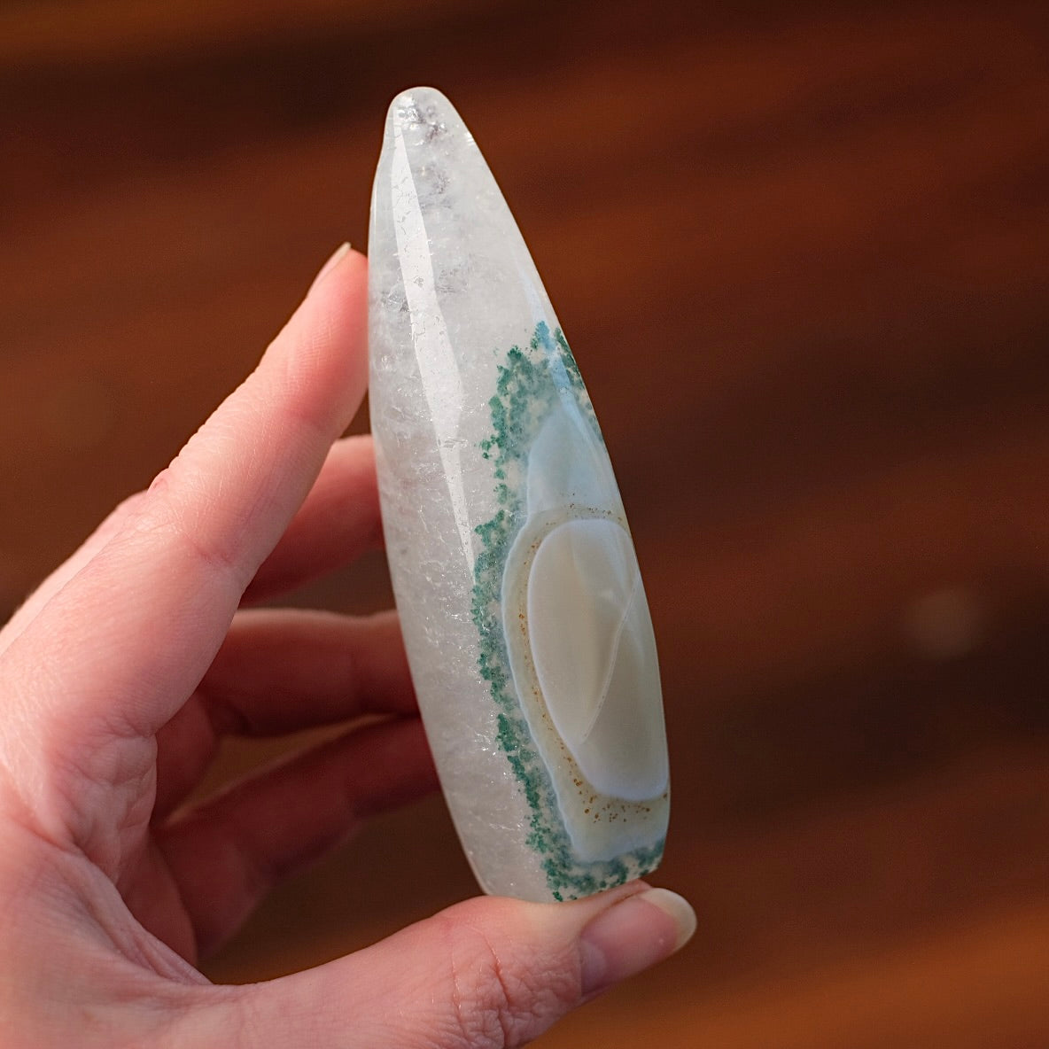 Quartz & Agate Freeform | Chlorite Quartz Crystal Flame