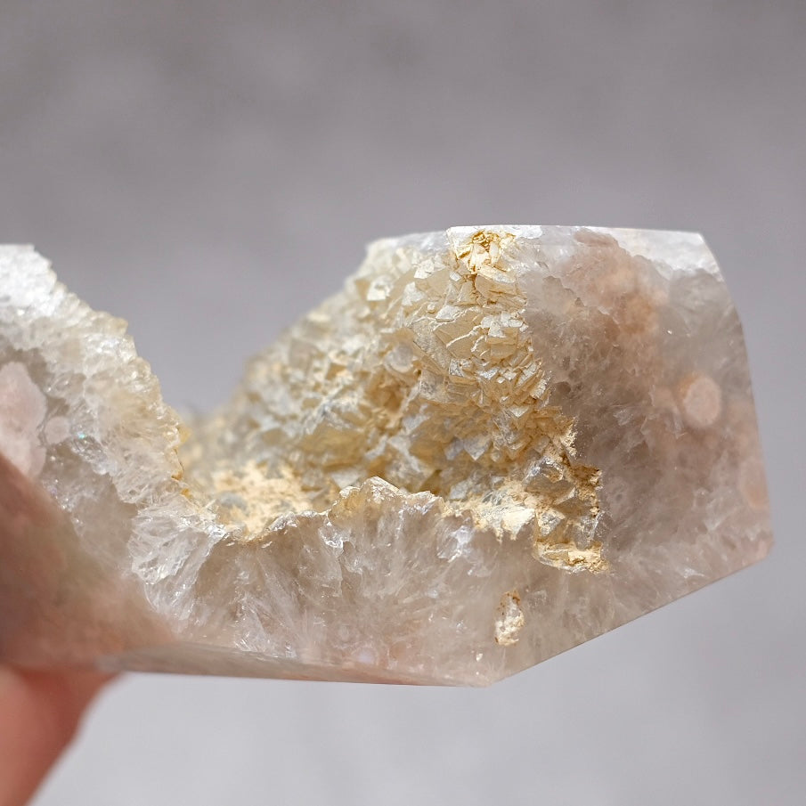 Green Quartz + Pink Amethyst Freeform | Prasiolite Flower Agate Crystal Display