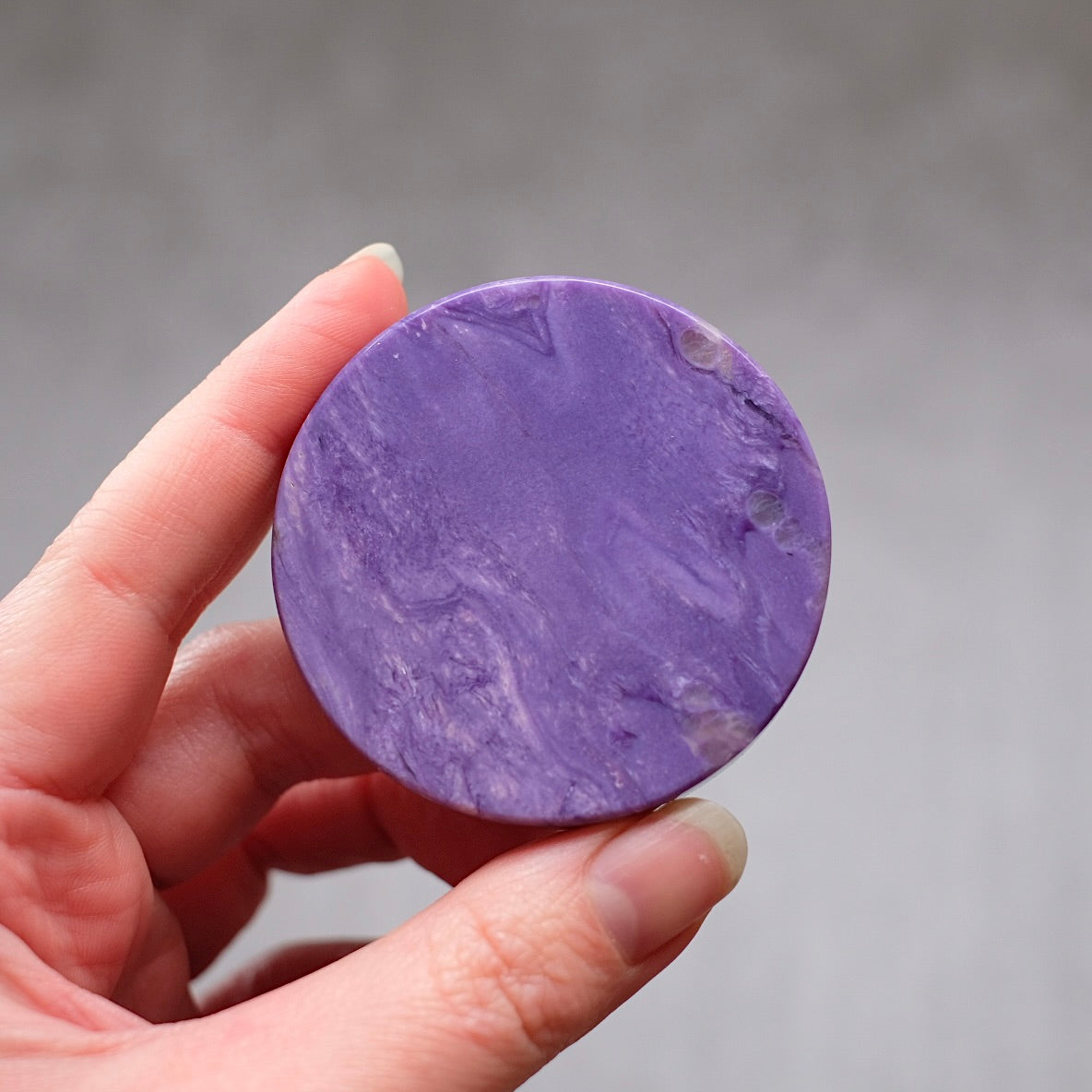 Purple Charoite Disc | Polished Charoite Crystal