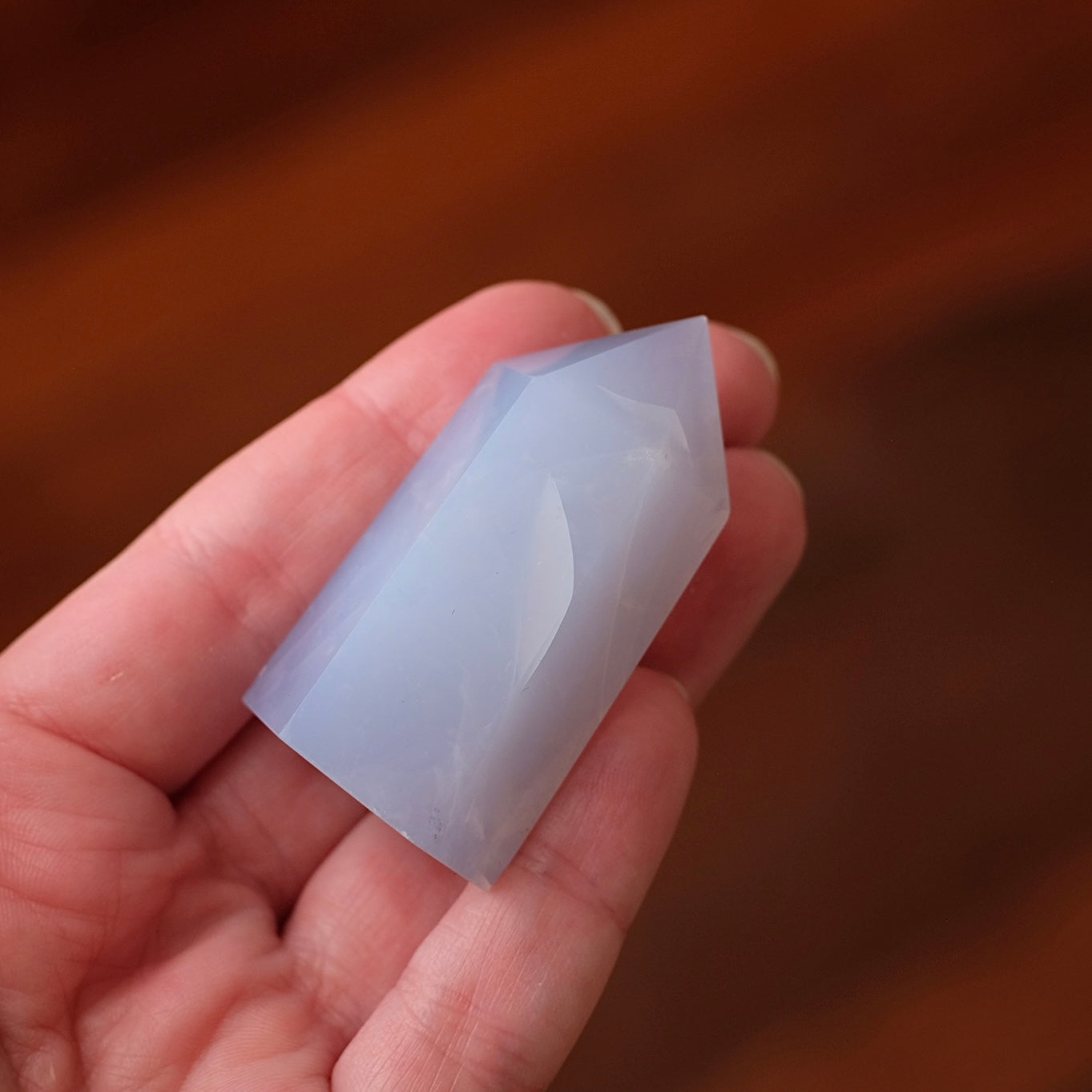 Blue Chalcedony Point | Chalcedony Crystal Tower