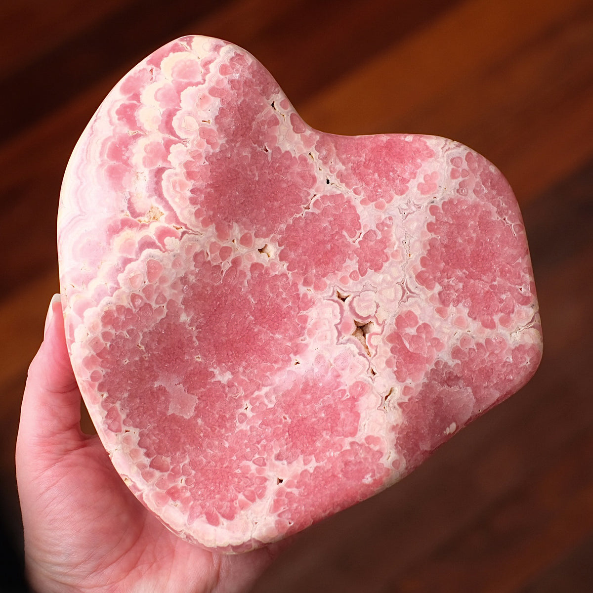 Rhodochrosite Heart Freeform | Polished Rhodochrosite Crystal G