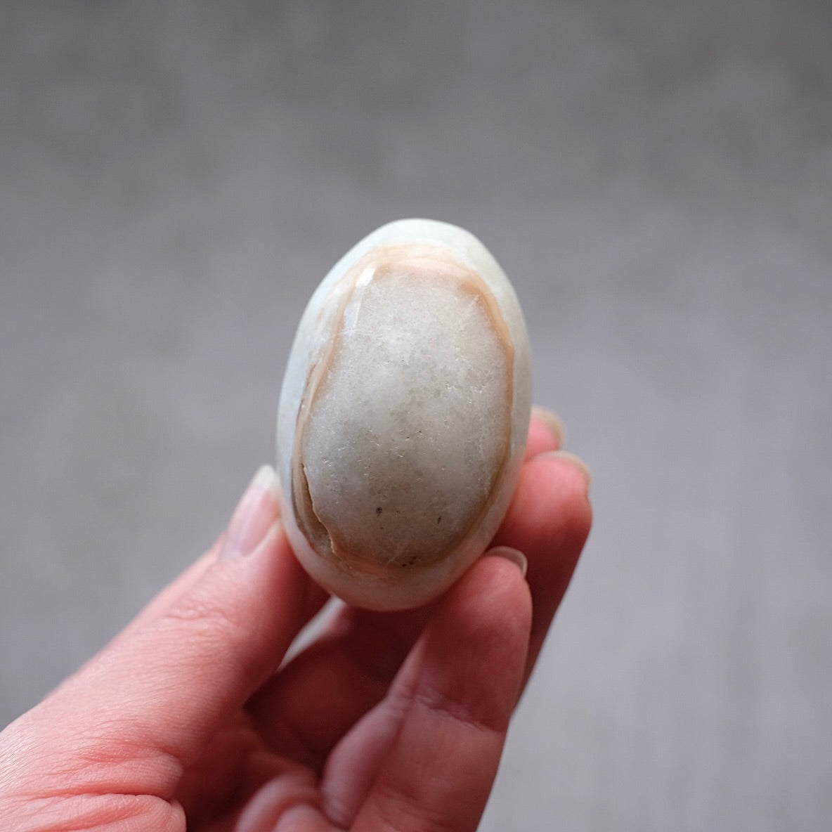 Caribbean Calcite Palm | Blue Calcite Crystal Palmstone