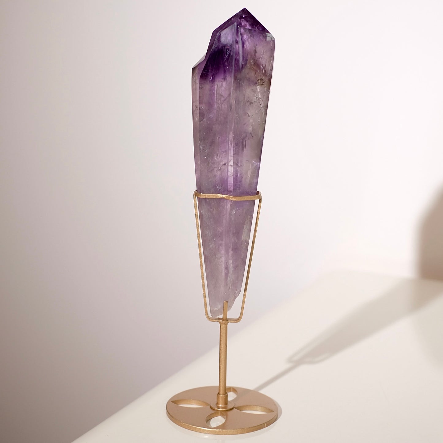 Amethyst Wand + Stand | Polished Amethyst Statement Crystal