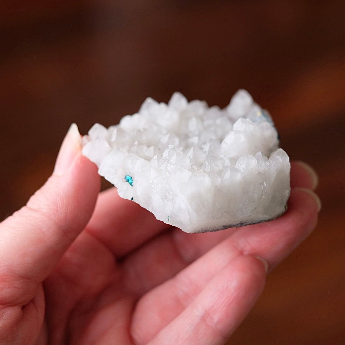 Quartz + Peacock Ore Cluster | Quartz Cluster with Bornite