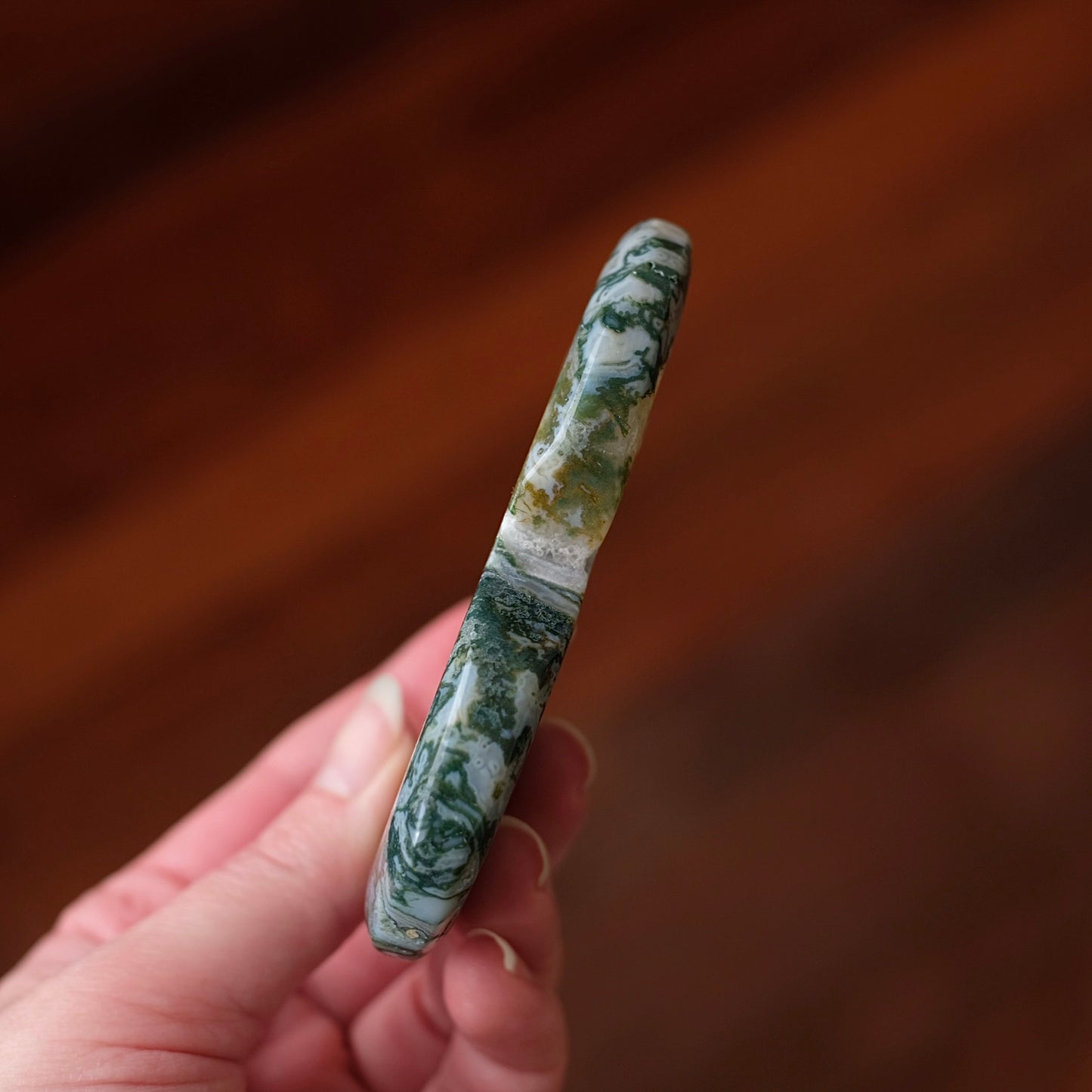 Moss Agate Heart | Druzy Moss Agate Crystal Heart