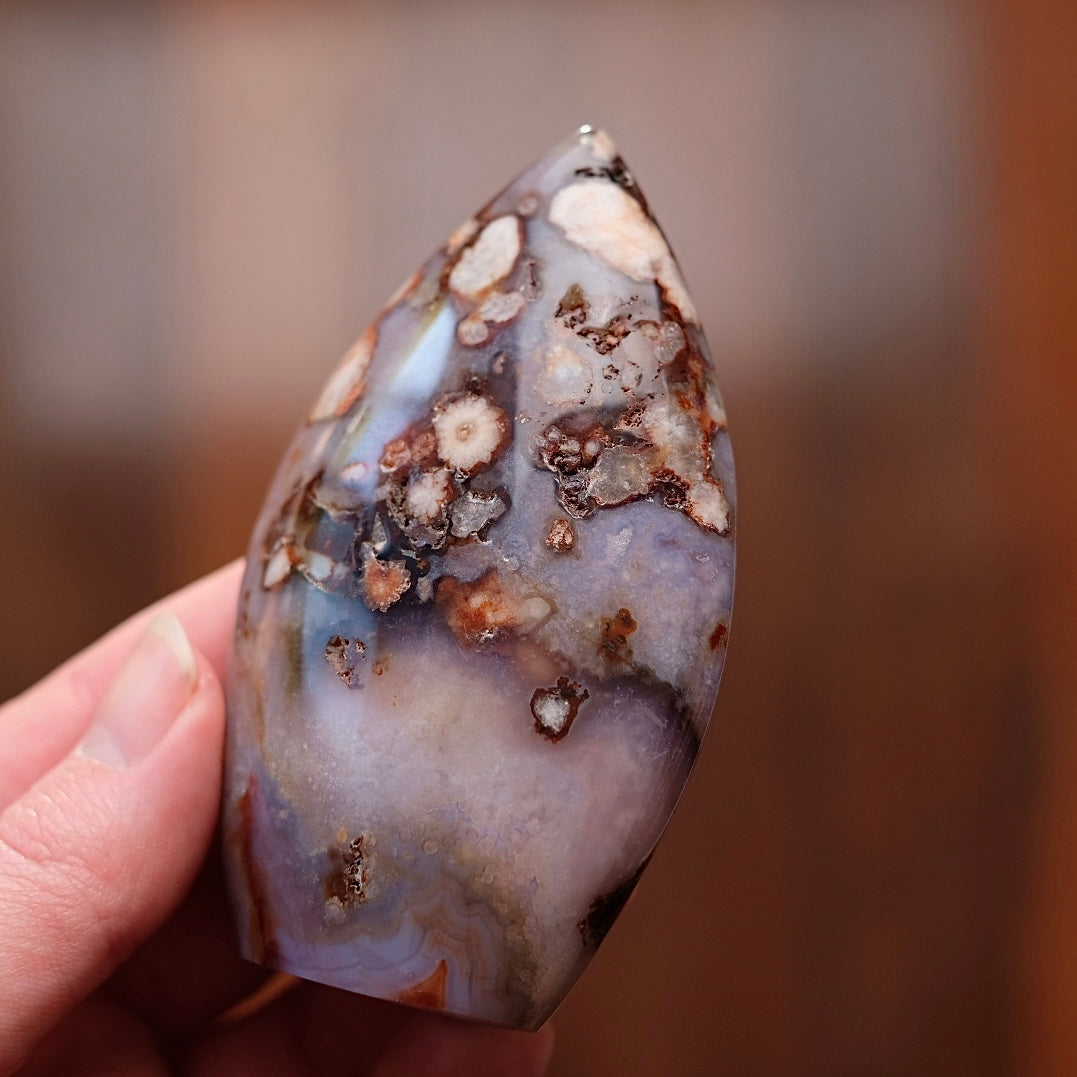 Flower Agate Freeform | Pretty Flower Agate Crystal Flame