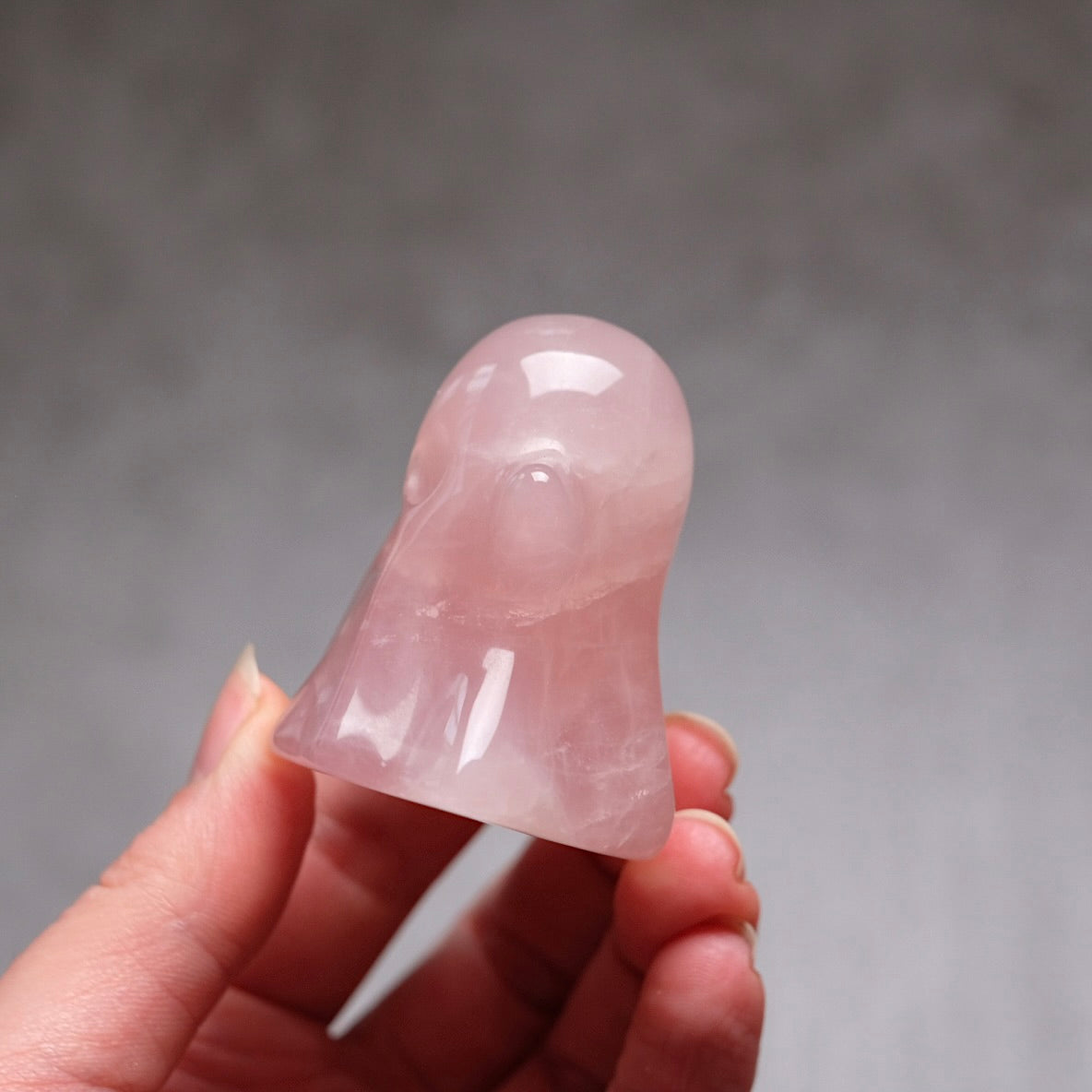 Rose Quartz Ghost | Cute Halloween Crystal Carving