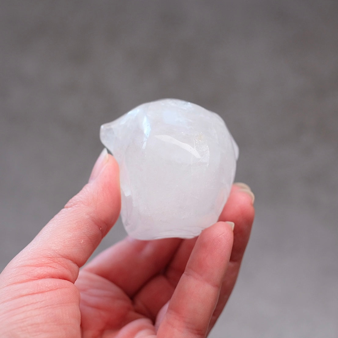 Clear Quartz Anatomical Heart Carving | Human Crystal Heart