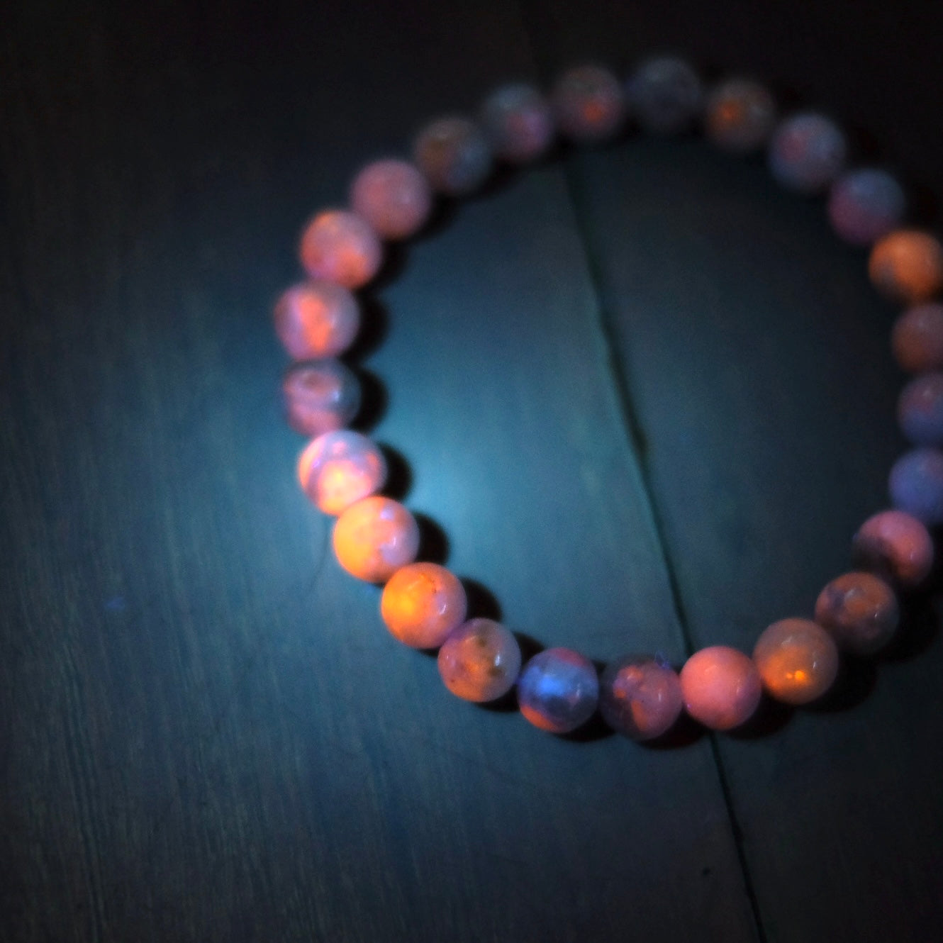 Hackmanite Bracelet | UV Reactive Crystal Stretch Bracelet