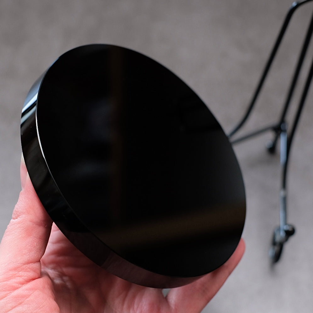 Black Obsidian Scrying Mirror | Black Divination Mirror