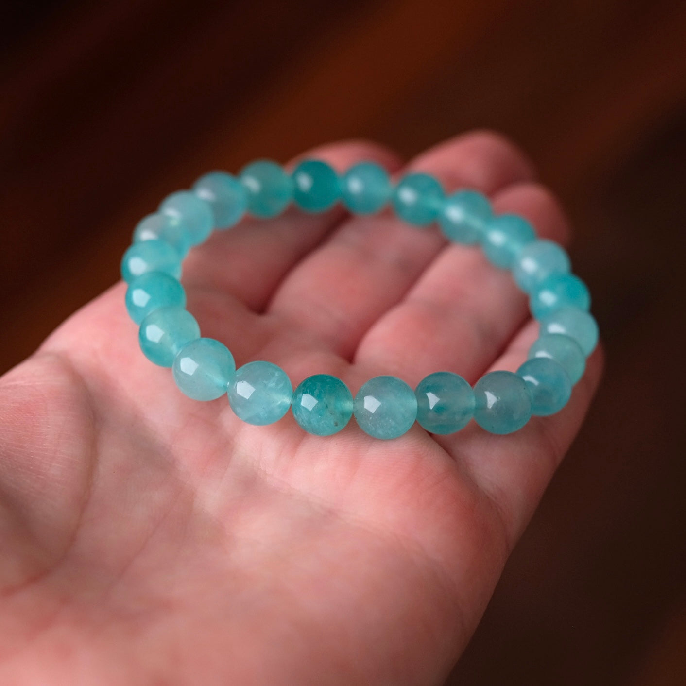 Gel Amazonite Bracelet | Amazonite Crystal Stretch Bracelet
