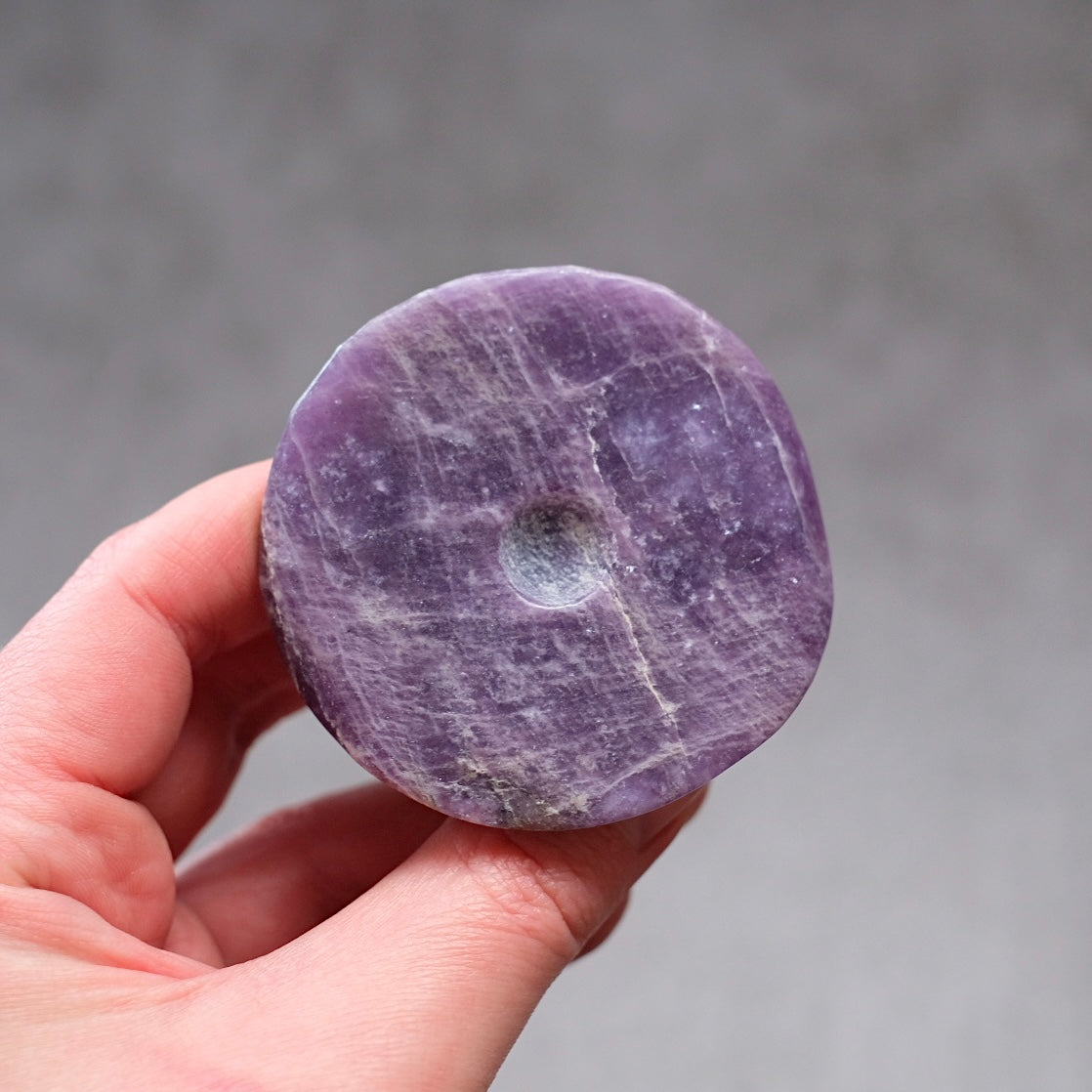 Lepidolite Witch Hat Crystal Carving | Halloween Crystal