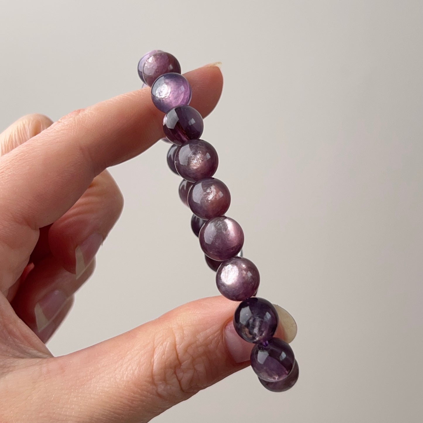 Gem Lepidolite Bracelet | High Quality Gem Lepidolite Stretch Bracelet