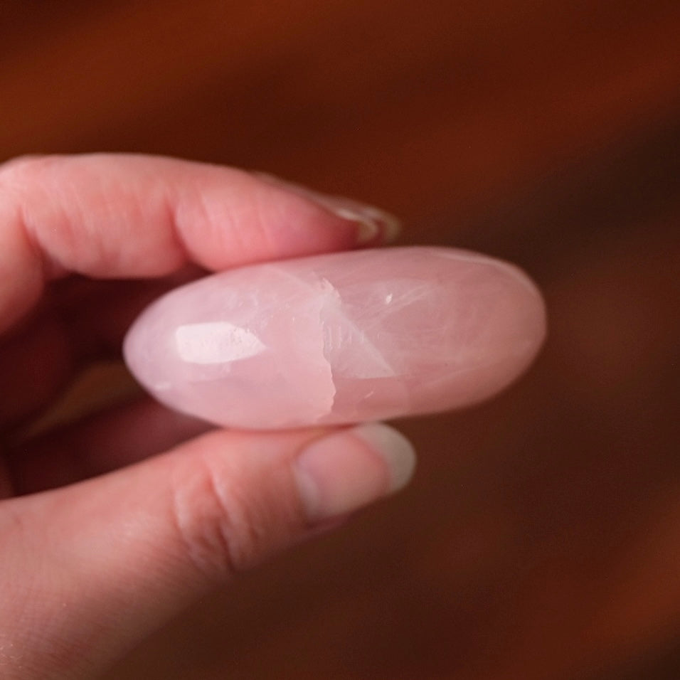 Rose Quartz Palm | Rose Quartz Crystal Palmstone
