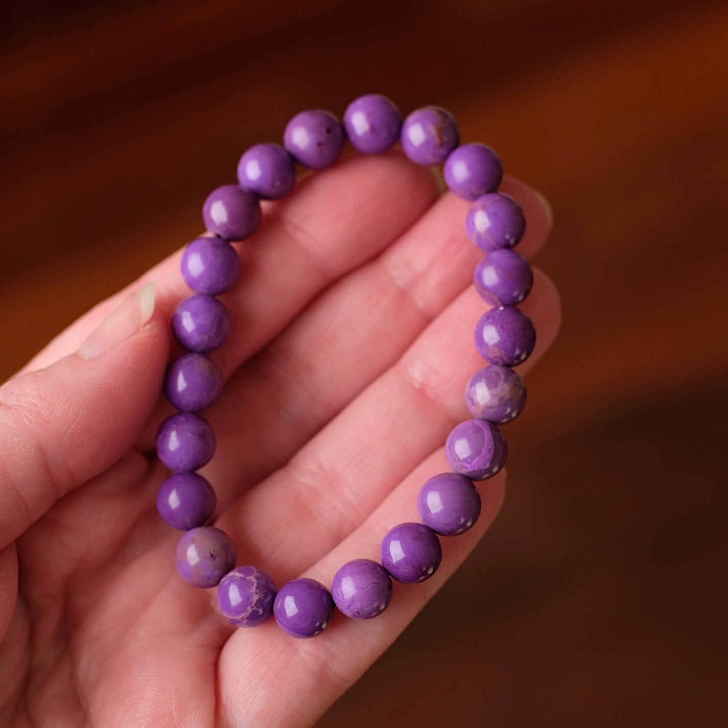 Phosphosiderite Bracelet | Crystal Stretch Bracelet