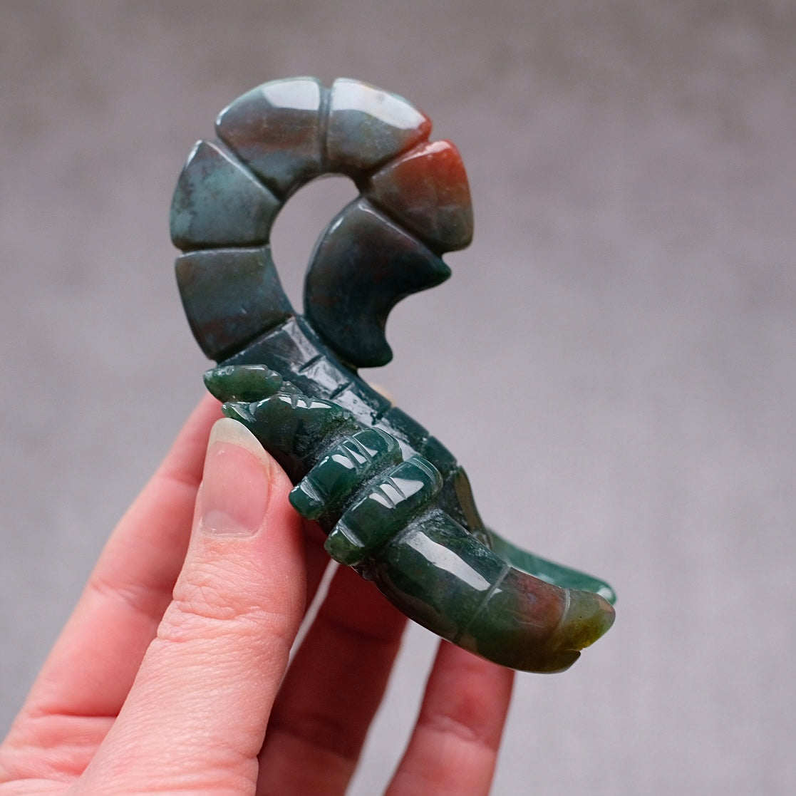 Bloodstone Scorpion Carving | Jasper Crystal Carving
