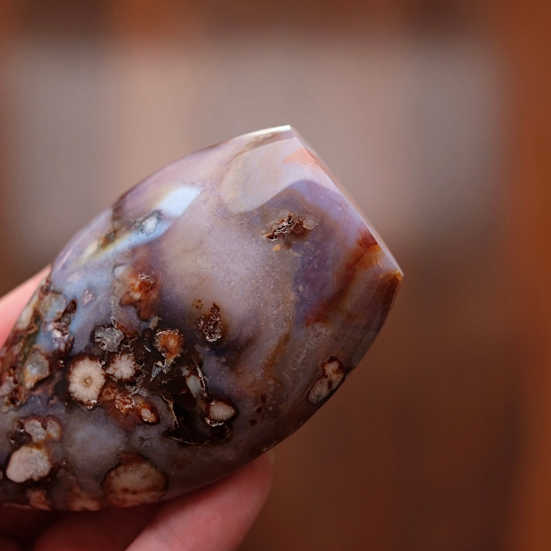 Flower Agate Freeform | Pretty Flower Agate Crystal Flame