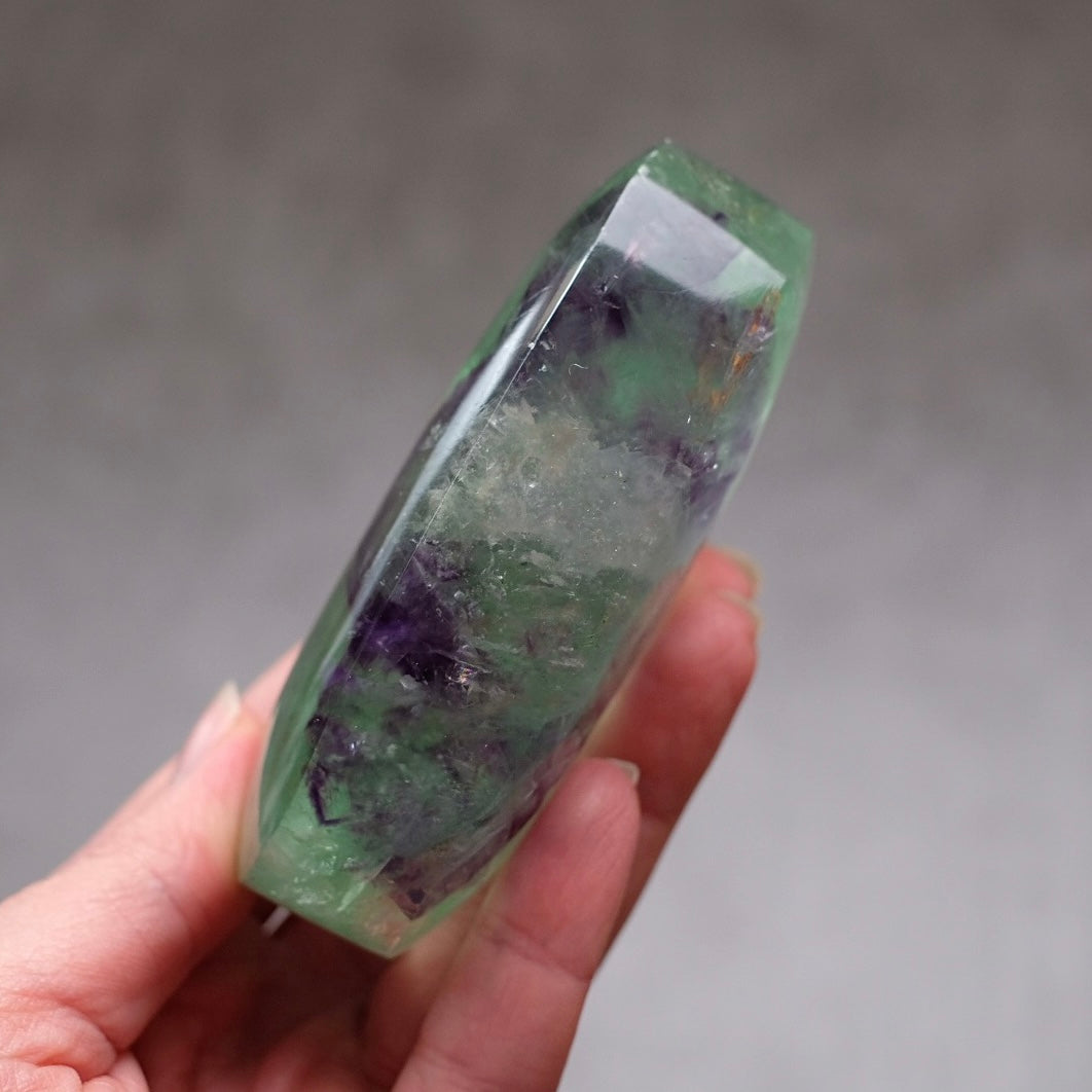 Rainbow Fluorite Crystal | Giant Fluorite Palm Stone
