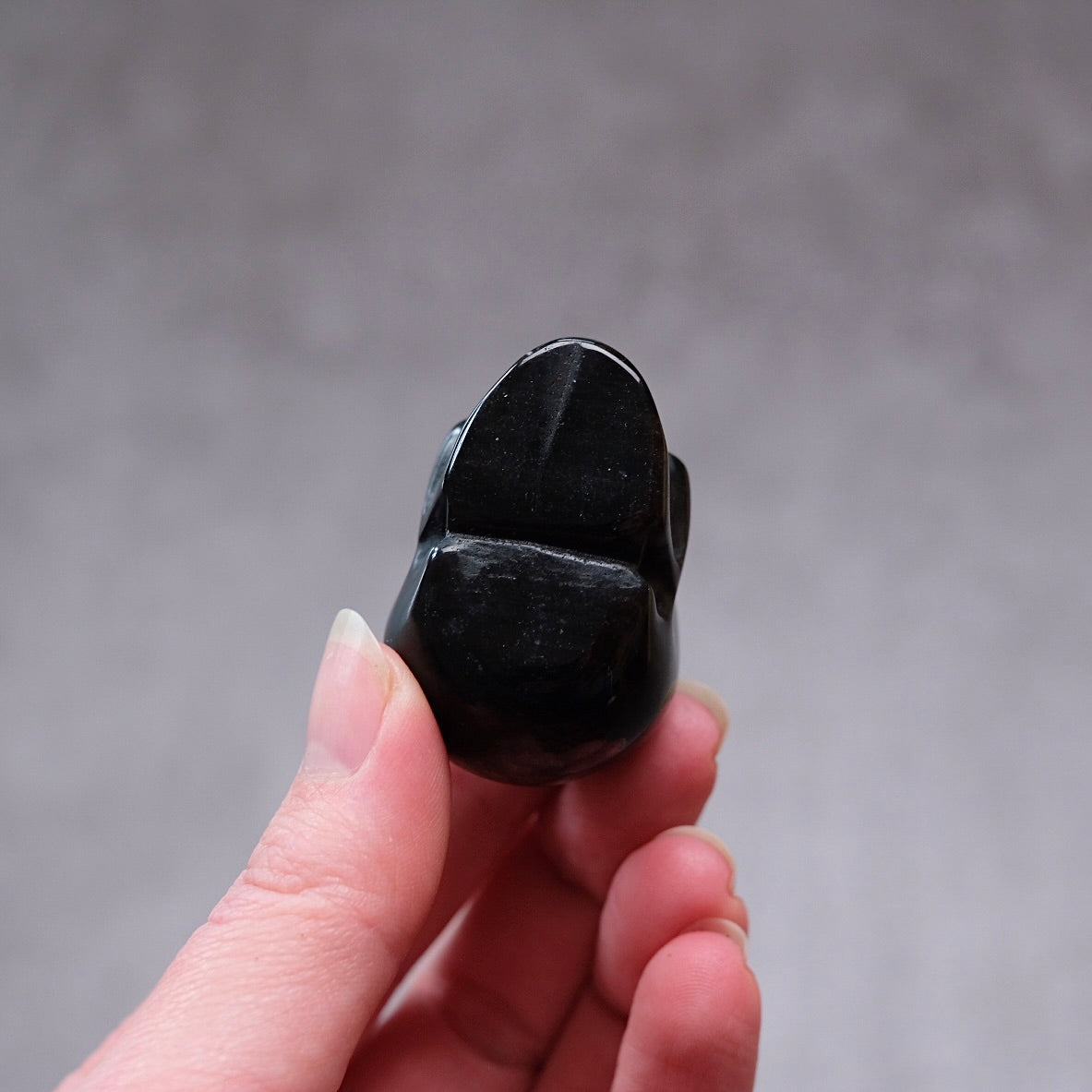 Silver Sheen Obsidian Crystal Skull | Obsidian Skull Carving