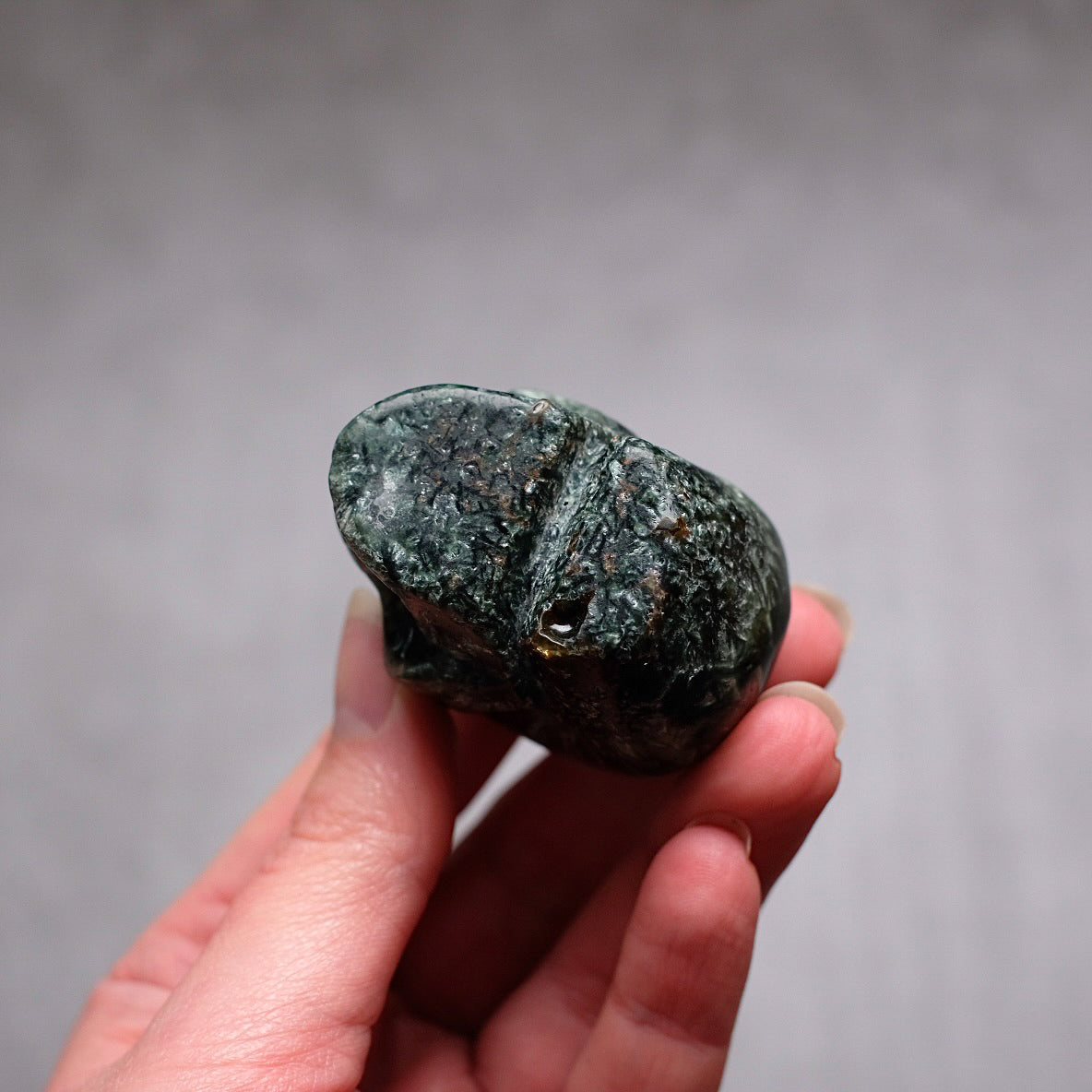 Seraphinite Crystal Skull | Rare Skull Carving