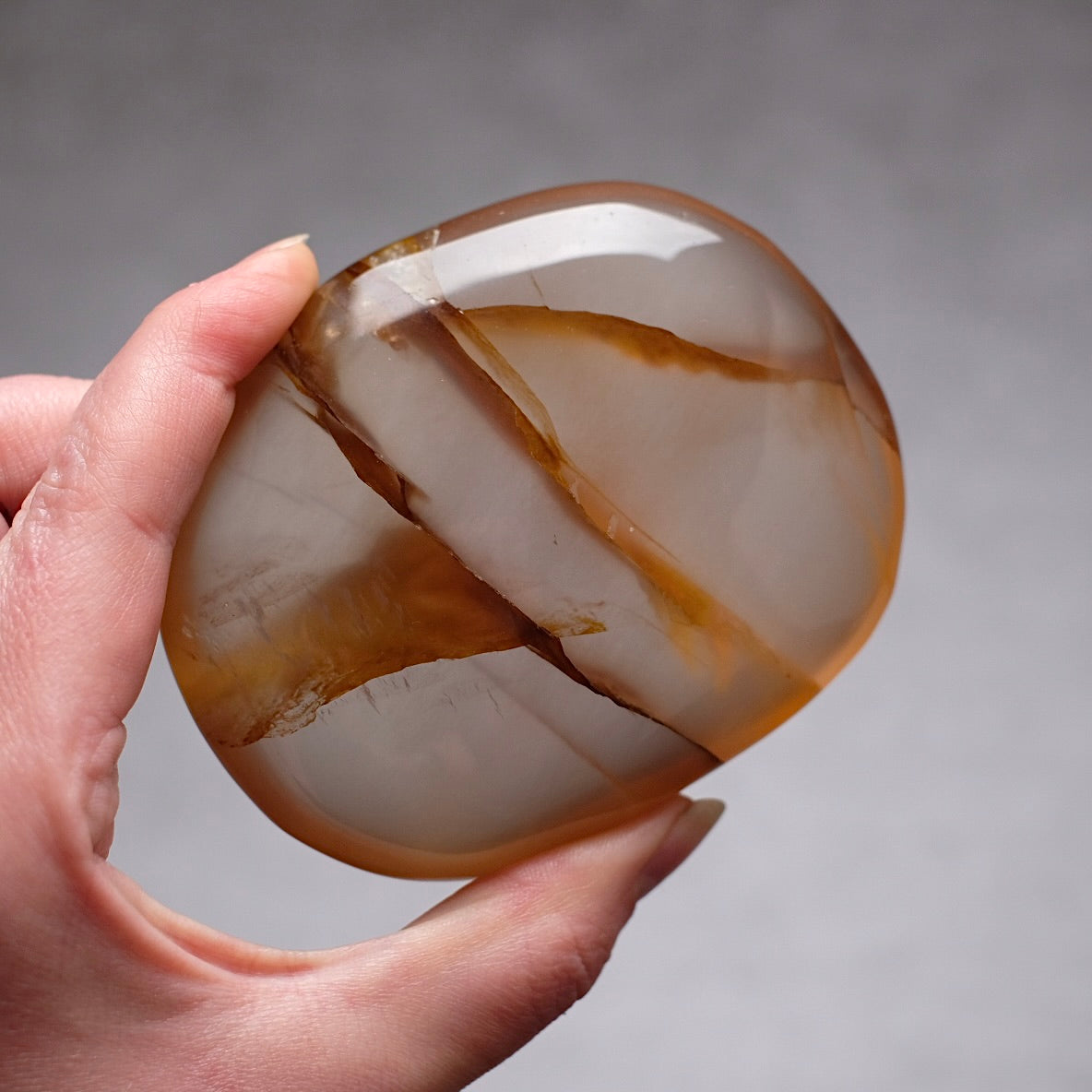 Girasol Golden Healer Quartz | Golden Healer Palm Stone