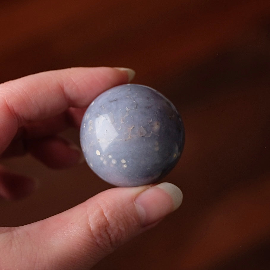 Grape Agate Sphere | Purple Botryoidal Chalcedony Crystal Sphere