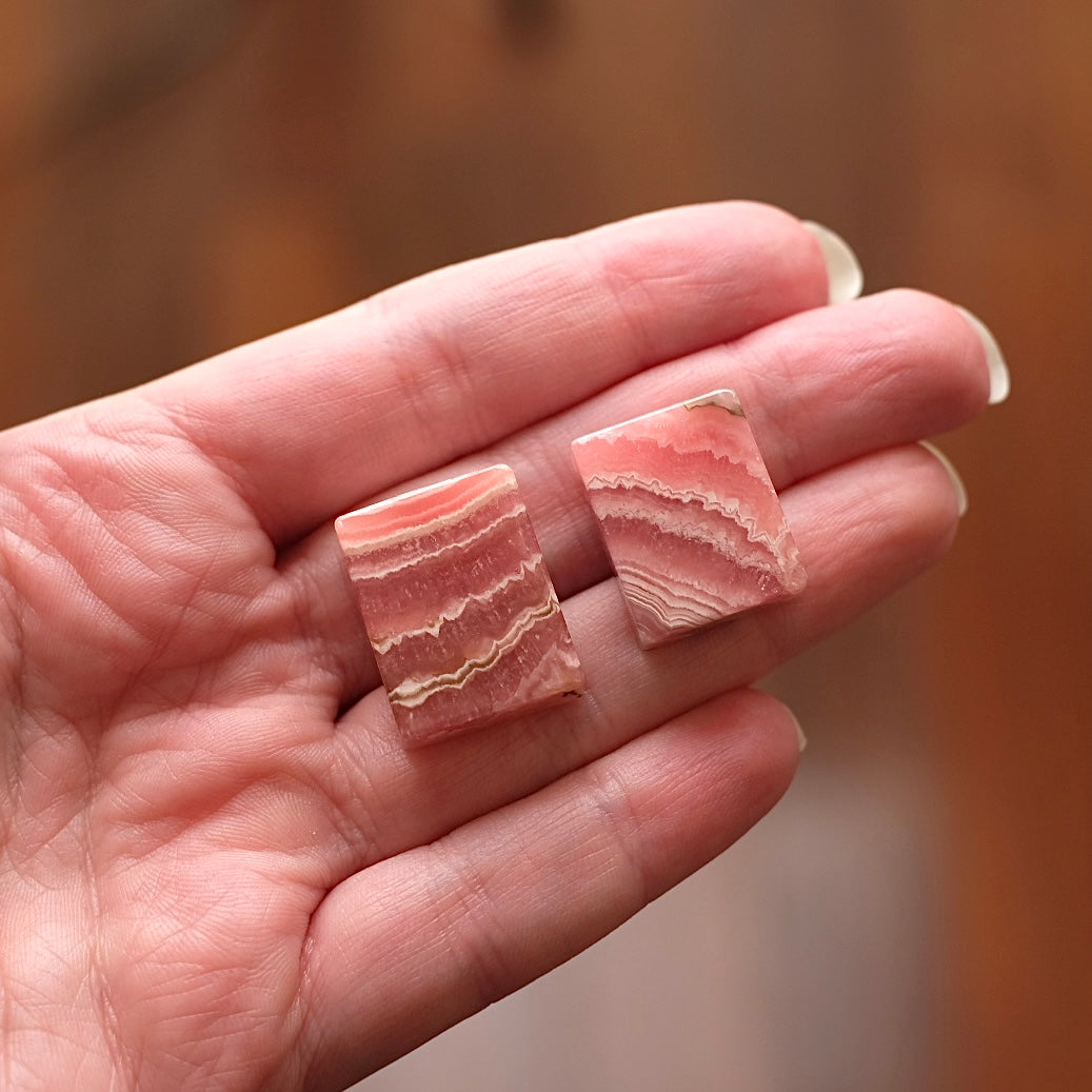 Gemmy Rhodochrosite Slabs | Polished Gem Rhodochrosite Rectangles