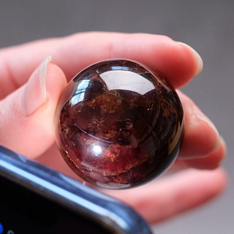 Star Garnet Crystal Sphere | Almandine Garnet Sphere