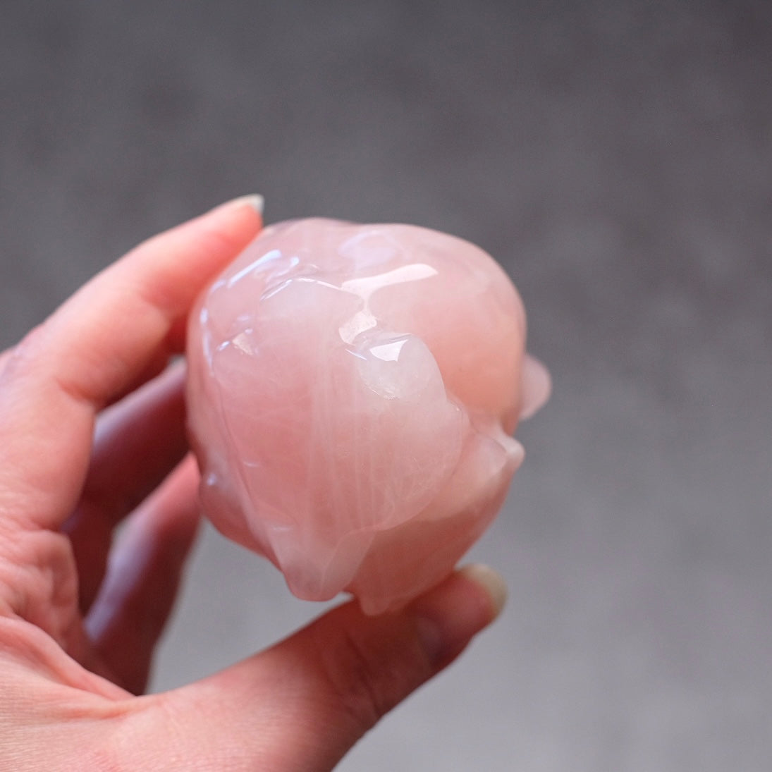 Rose Quartz Anatomical Heart Carving | Human Crystal Heart