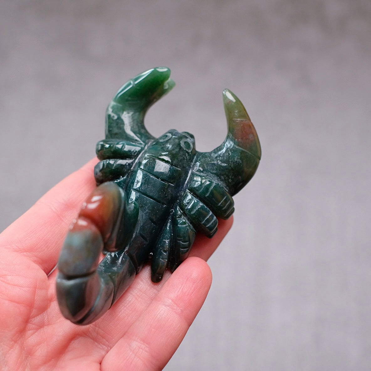 Bloodstone Scorpion Carving | Jasper Crystal Carving