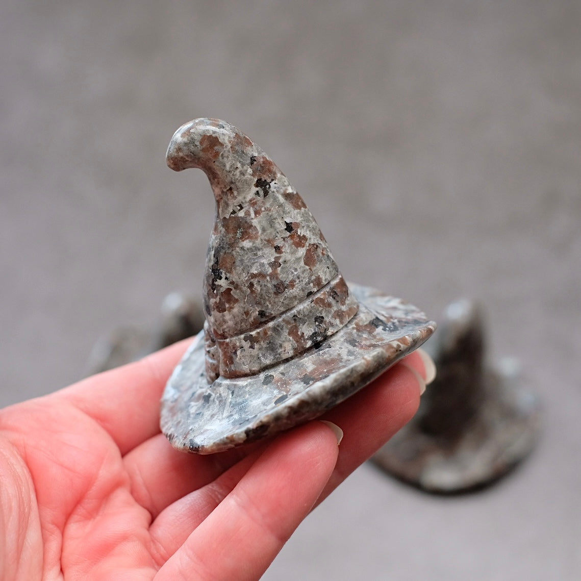 Yooperlite Witch Hat Crystal Carving | Halloween Crystal