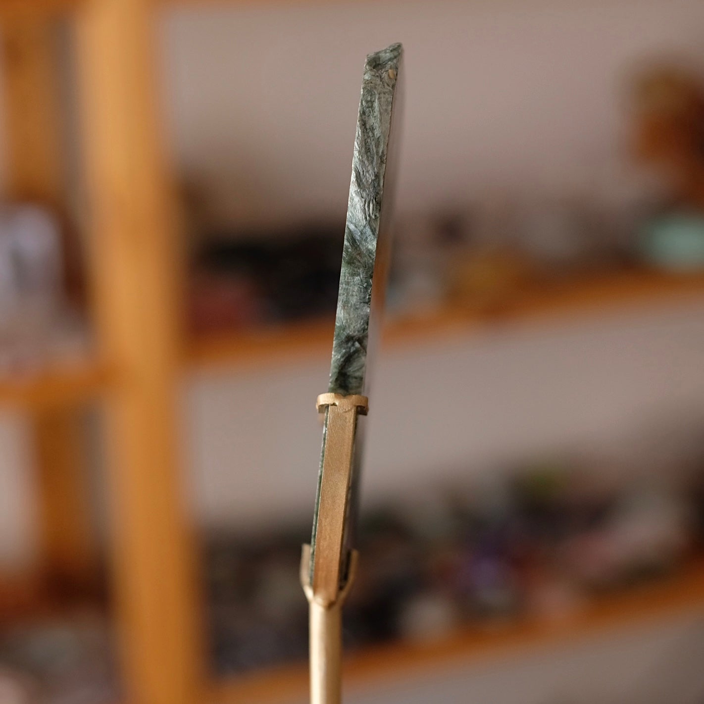 Seraphinite Slice + Stand | Polished Seraphinite Slab