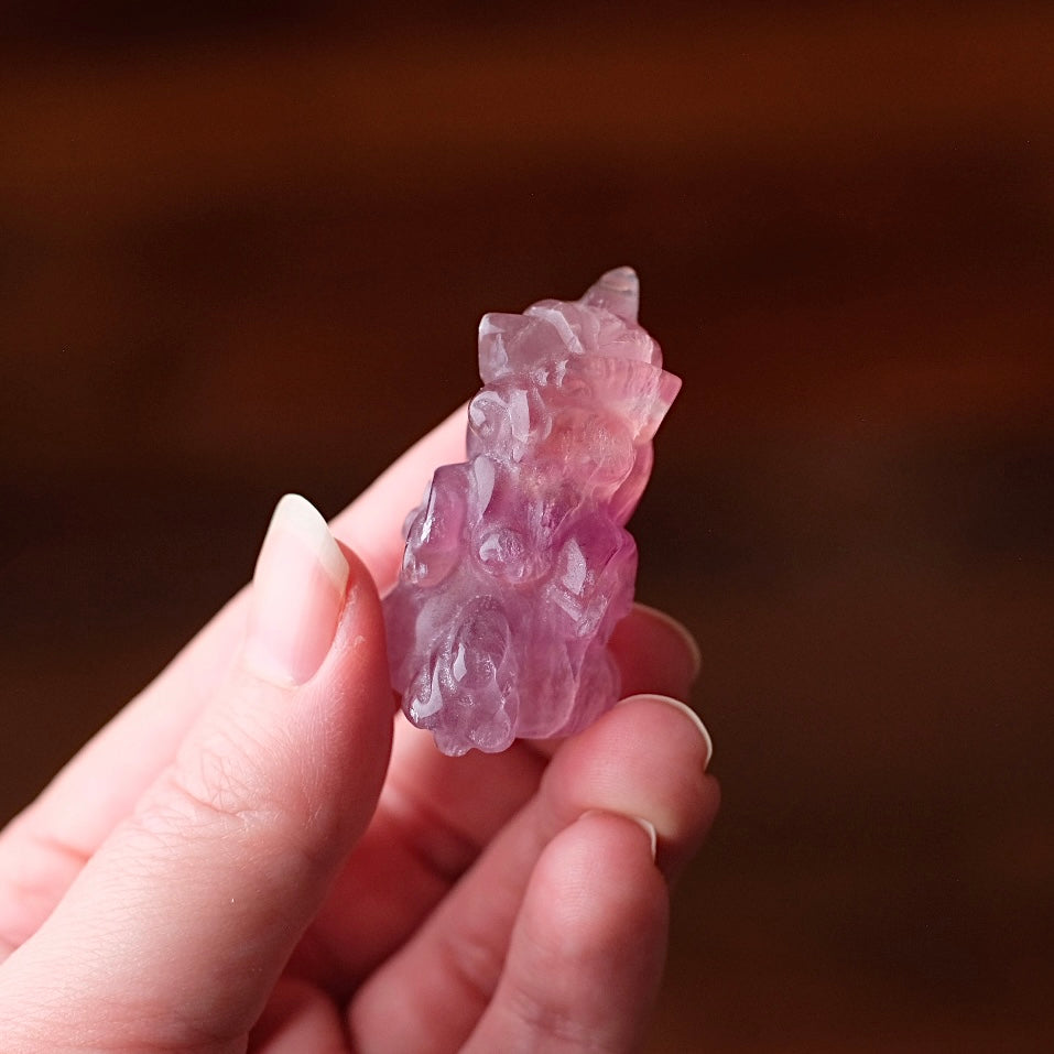 Fluorite Unicorn Carving | Baby Unicorn Rainbow Fluorite Animal