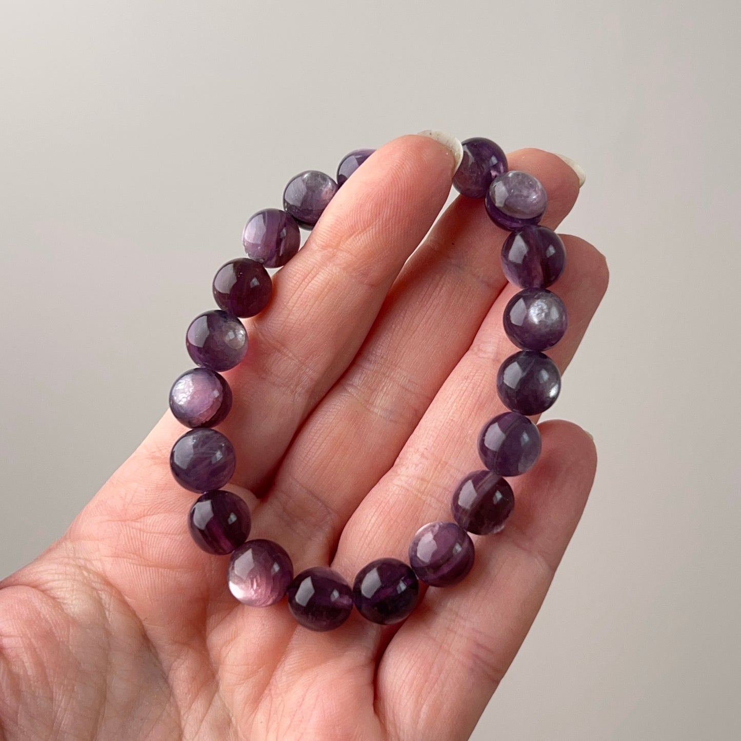 Gem Lepidolite Bracelet | High Quality Gem Lepidolite Stretch Bracelet