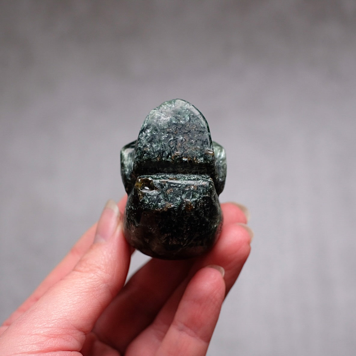 Seraphinite Crystal Skull | Rare Skull Carving